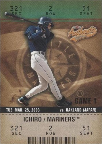 2003 Fleer Authentix - Ichiro Suzuki #68