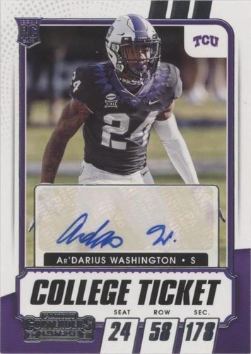 2021 Panini Contenders Draft Picks Ar’Darius Washington #289