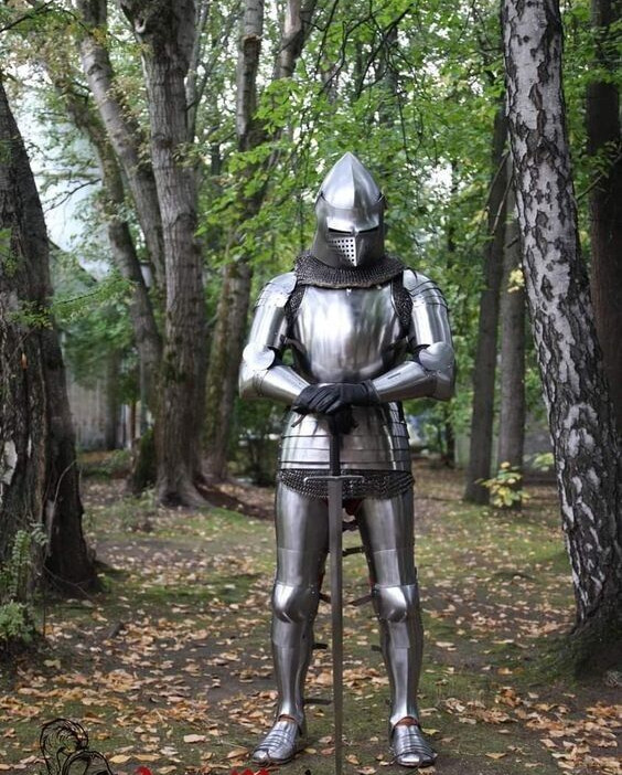 Wearable Suit of Armor Medieval Knight 15th Century Battle Armor