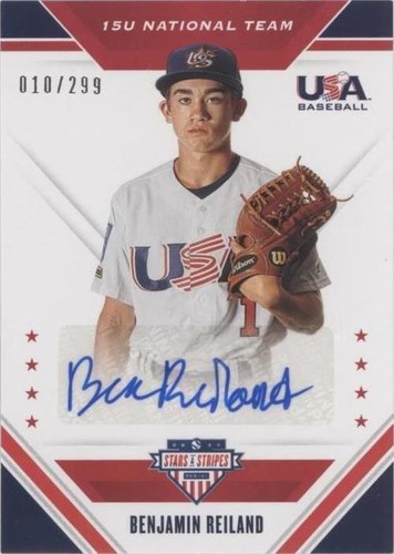 2020 Panini USA Baseball Stars & Stripes - Benjamin Reiland #15U-BR