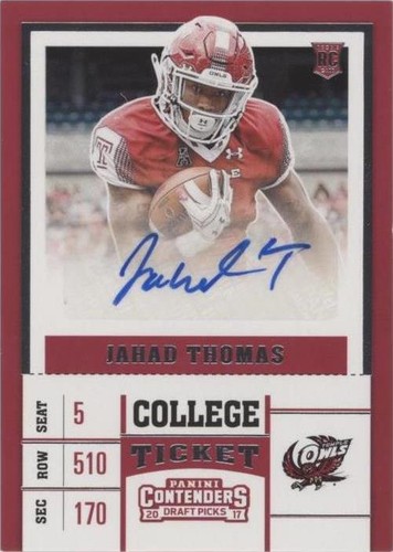 2017 Panini Contenders Draft Picks Jahad Thomas #171