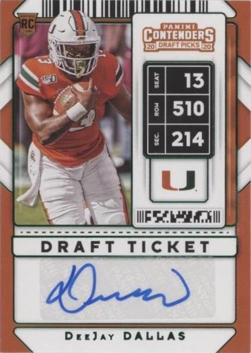 2020 Panini Contenders Draft Picks DeeJay Dallas #225