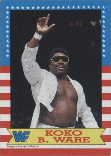 1987 Topps WWF Frankie Koko B Ware Card #4 WWE Vintage Wrestling