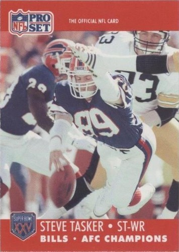 1990 Pro Set Super Bowl XXV Binder Set Steve Tasker #754