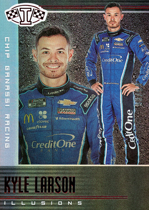 2020 PANINI CHRONICLES RACING KYLE LARSON #24 ILLUSIONS INSERT CARD RED 93/99 - Picture 1 of 1