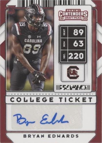 2020 Panini Contenders Draft Picks Bryan Edwards #149