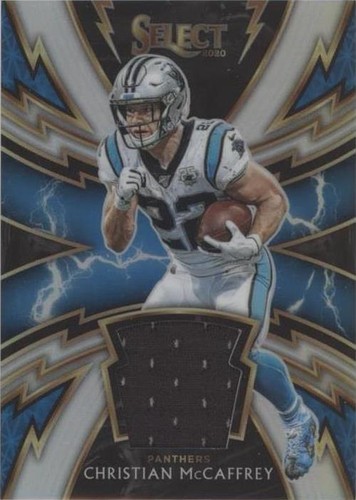 Christian McCaffrey 2020 Panini Select Green Autograph Patch Card