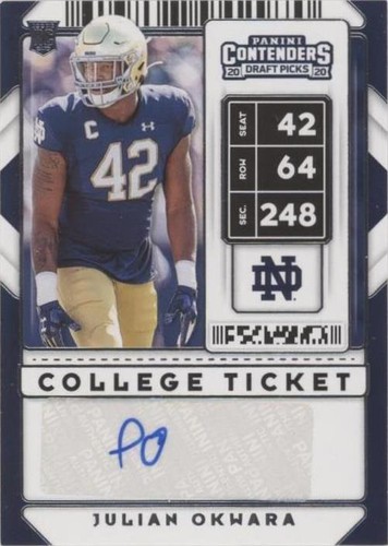 2020 Panini Contenders Draft Picks Julian Okwara #178