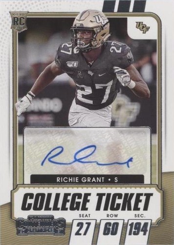 2021 Panini Contenders Draft Picks Richie Grant #288
