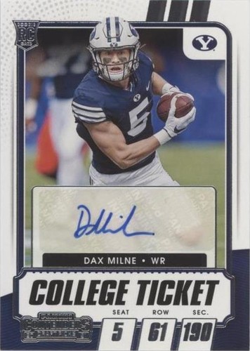 2021 Panini Contenders Draft Picks Dax Milne #285