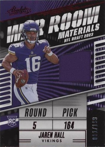 2023 Panini Absolute Jaren Hall #WR-JHA