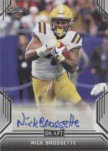 2019 Leaf Draft Nick Brossette #BA-NB2