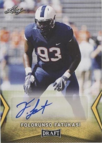 2018 Leaf Draft Folorunso Fatukasi #BA-FF1