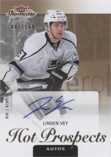 2013-14 Fleer Showcase - Linden Vey #142