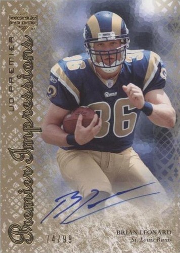 2007 UD Premier Brian Leonard #PI-BL