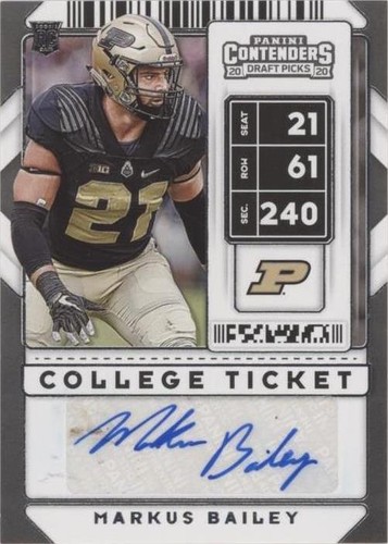 2020 Panini Contenders Draft Picks Markus Bailey #266