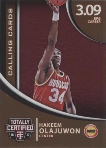 AKEEM HAKEEM OLAJUWON STARTING LINEUP RC 1989+17 DIF INSERTS