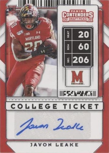 2020 Panini Contenders Draft Picks Javon Leake #184