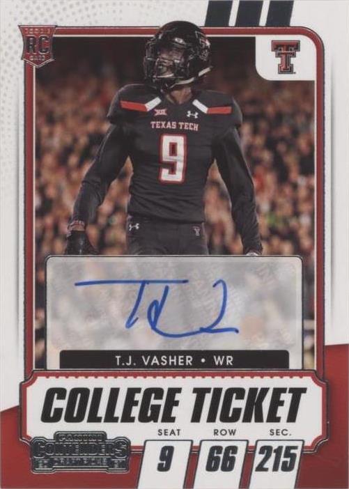 2021 Panini Contenders Draft Picks T.J. Vasher #243