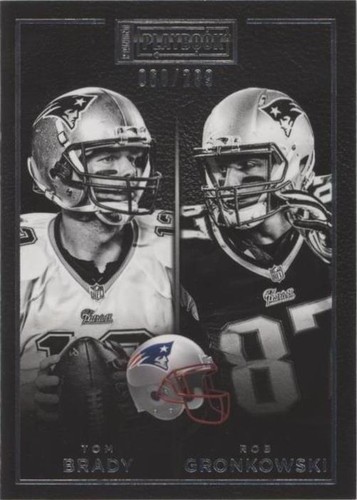 2015 Panini Playbook Rob Gronkowski Tom Brady #20