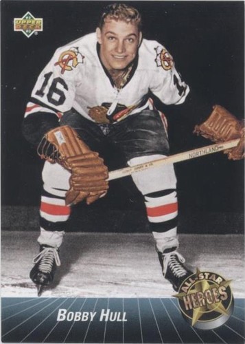 Signed BOBBY HULL Chicago Blackhawks 1992-93 Upper Deck All