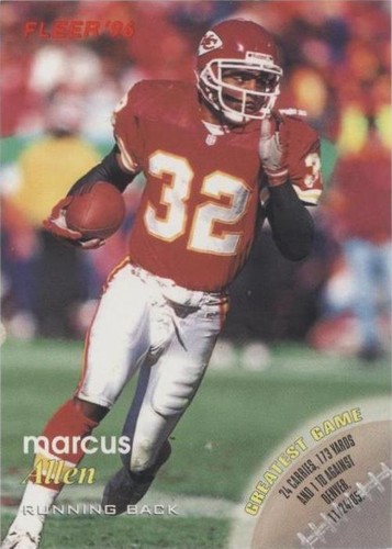 1996 Fleer Shell FACT Marcus Allen #16