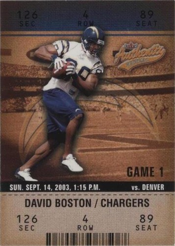 2003 Fleer Authentix David Boston #70