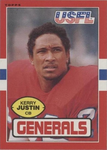 1985 Topps USFL Kerry Justin #82