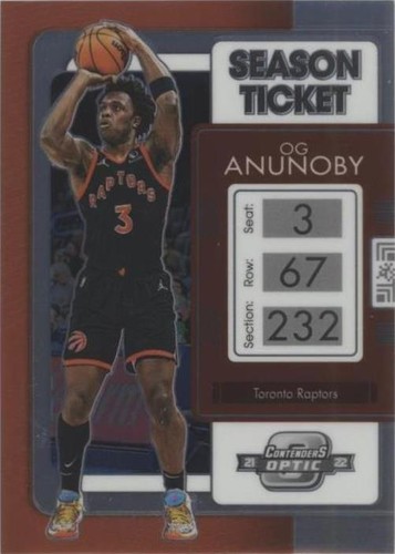 2021-22 Panini Contenders Optic - OG Anunoby #19