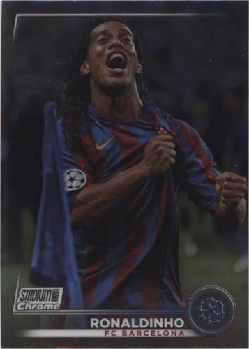 2022-23 Topps Chrome UCC Golazo Ronaldinho Gold Lava