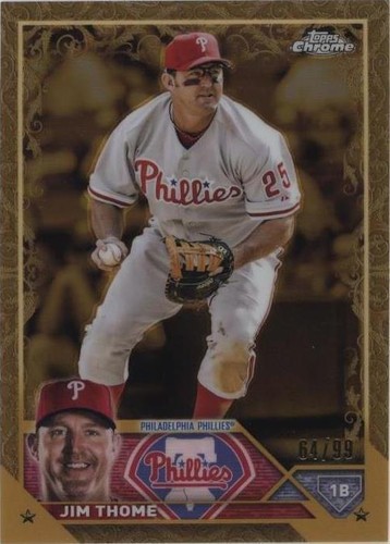 2023 Topps Chrome Gilded Collection - Jim Thome #88 Gold Wave /75 