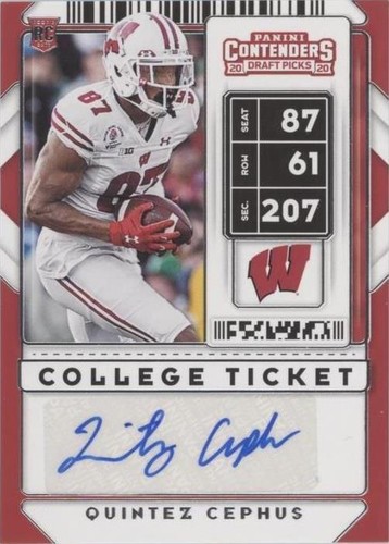 2020 Panini Contenders Draft Picks Quintez Cephus #311