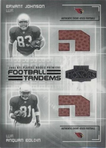 2003 Playoff Honors Anquan Boldin Bryant Johnson #JT-9