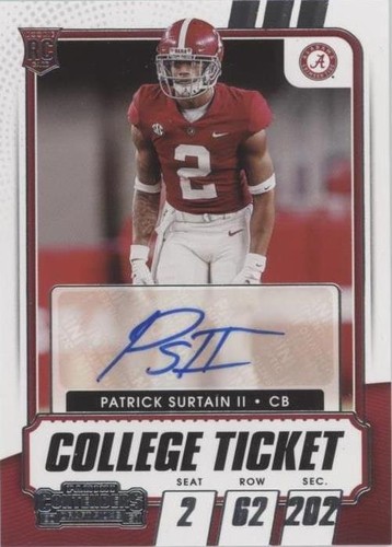 2021 Panini Contenders Draft Picks Patrick Surtain II #151