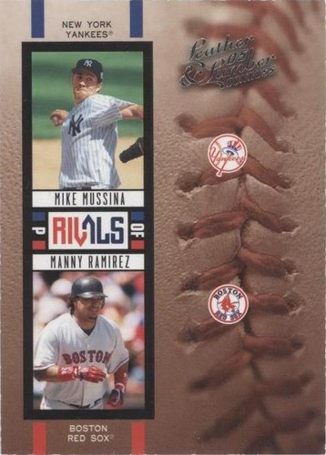 2005 Donruss Leather & Lumber - Manny Ramirez Mike Mussina #R-8