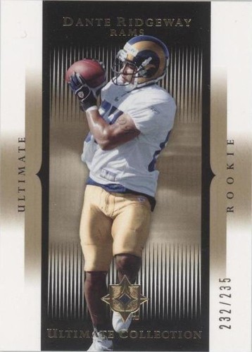 2005 Ultimate Collection Dante Ridgeway #178