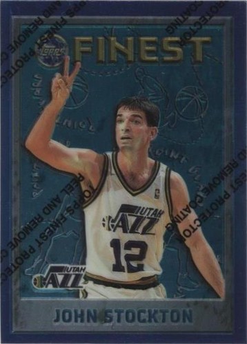 1995-96 Topps Finest - John Stockton #15