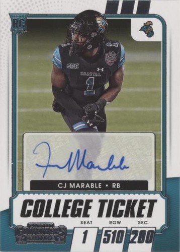 2021 Panini Contenders Draft Picks CJ Marable #320