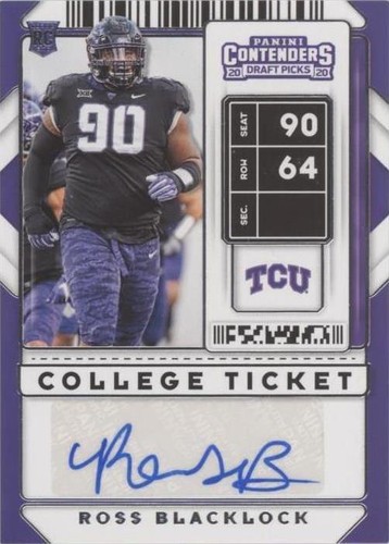 2020 Panini Contenders Draft Picks Ross Blacklock #322
