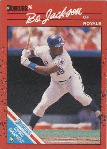 【でこぽん】 1990 donruss bo jackson grand slammers Error Card No Coma