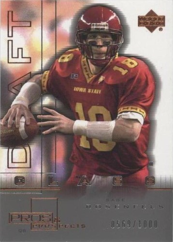 2001 Upper Deck Pros & Prospects Sage Rosenfels #98