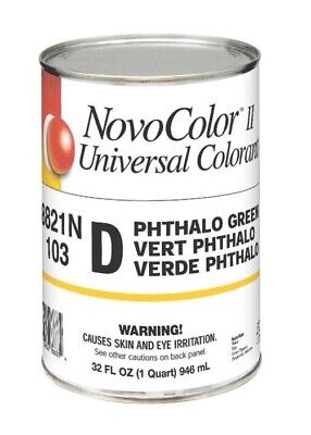 NovoColor II 076.008821N.005 Universal Colorant, D-Phthalo Green, 1 Quarts