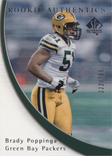 2005 SP Authentic Brady Poppinga #166