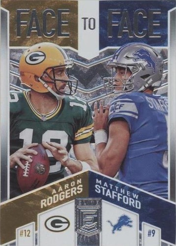 2018 Donruss Elite Aaron Rodgers Matthew Stafford #F2F-6