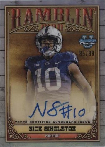 2023 Bowman University Chrome Nick Singleton #RMA-NS