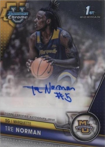 2023-24 Bowman University Chrome - Tre Norman #BCPA-TN