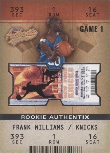 2002-03 Fleer Authentix - Frank Williams #119