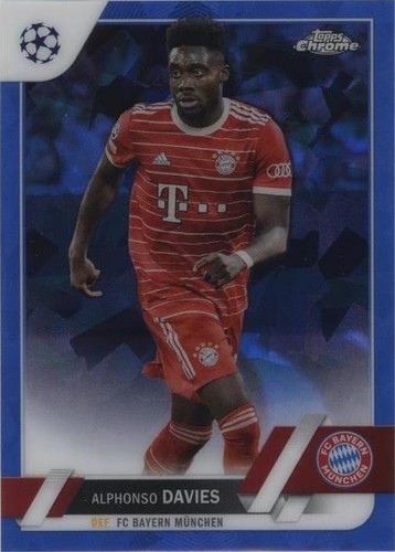 2022-23 Topps Chrome Sapphire Edition UEFA Club Competitions Alphonso Davies #162