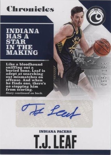2017-18 Panini Chronicles - T.J. Leaf #CA-TJL