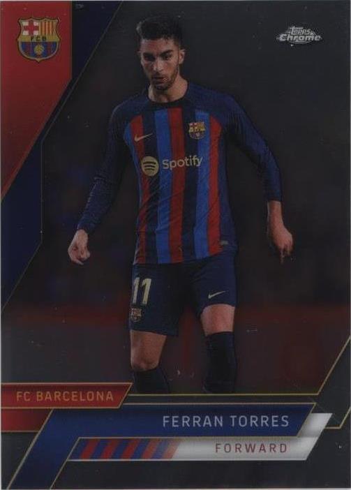 HWC Trading FR A4 Ferran Torres Barcelona Regali Stampati Autografo Firmato Foto Per Gli Appassionati Di Calcio E Sostenitori - A4 Framed